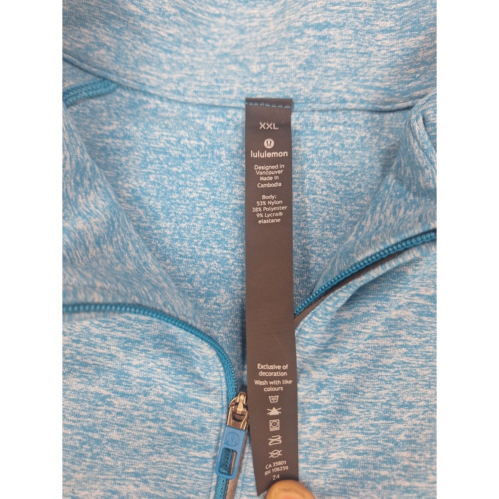 Lululemon Metal Vent Tech 1/2 Zip 2.0 Mens XXL Blue Heather Pullover Athleisure - Picture 3 of 8